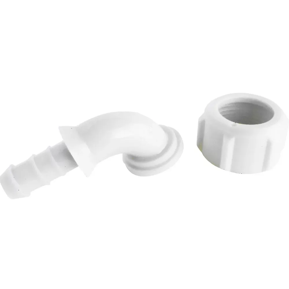 Somatherm for you Alimentation Pour Machine À Laver-Raccord coudé Entrée Ecrou tournant 20/27 - Sortie tétine cannelée