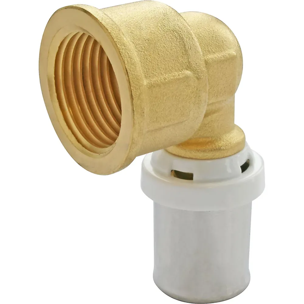 Somatherm for you Raccord coudé à sertir pour tube Multicouche Ø16 - coude femelle 15/21 (1/2")
