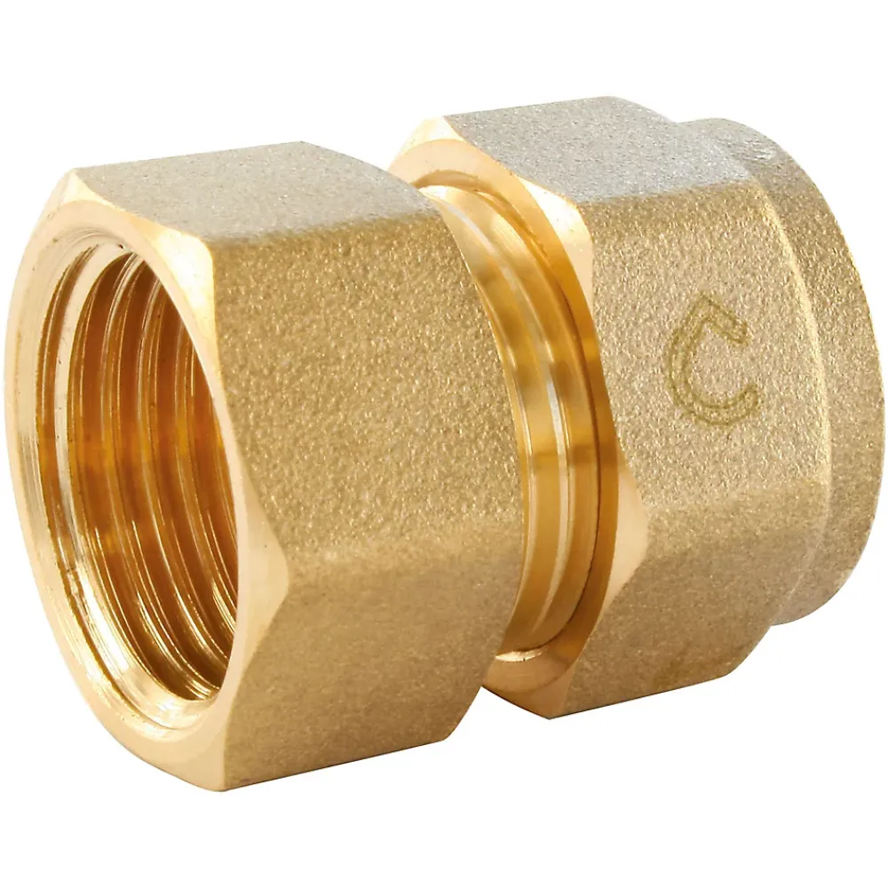 Raccord droit à compression pour tube PER Ø16 - droit femelle 20/27 (3/4")