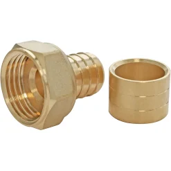 Somatherm for you Tube Et Raccord Per-Raccord droit à glissement pour tube PER Ø20 - Femelle écrou tournant 20/27 (3/4"), lot de 2