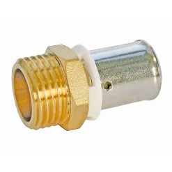 Somatherm for you Raccord droit à sertir pour tube PER Ø16 - droit mâle 12/17 (3/8")