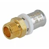 Somatherm for you Raccord droit à sertir pour tube Multicouche Ø16 - droit mâle 12/17 (3/8")