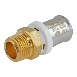 Somatherm for you Raccord droit à sertir pour tube Multicouche Ø16 - droit mâle 12/17 (3/8")