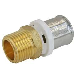 Somatherm for you Raccord droit à sertir pour tube Multicouche Ø20 - droit mâle 15/21 (1/2")
