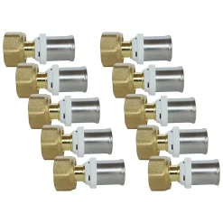 Somatherm for you Raccord droit à sertir tube multicouche Ø16 mm femelle 1/2 10 pièces