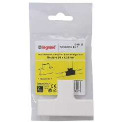 Legrand Moulure, Goulotte Et Plinthe-Raccord en T pour moulure 20 x 12,5 mm