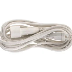 Zenitech Enrouleur Électrique-Rallonge de câble HO5VV-F 2x1mm² - 5m - blanc -