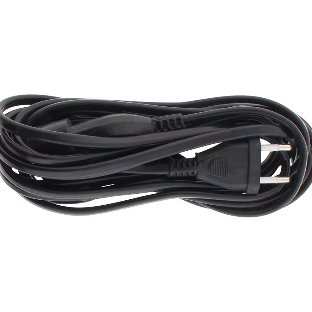 Zenitech Enrouleur Électrique-Rallonge de câble HO5VV-F 2x1mm² - 5m - noir -