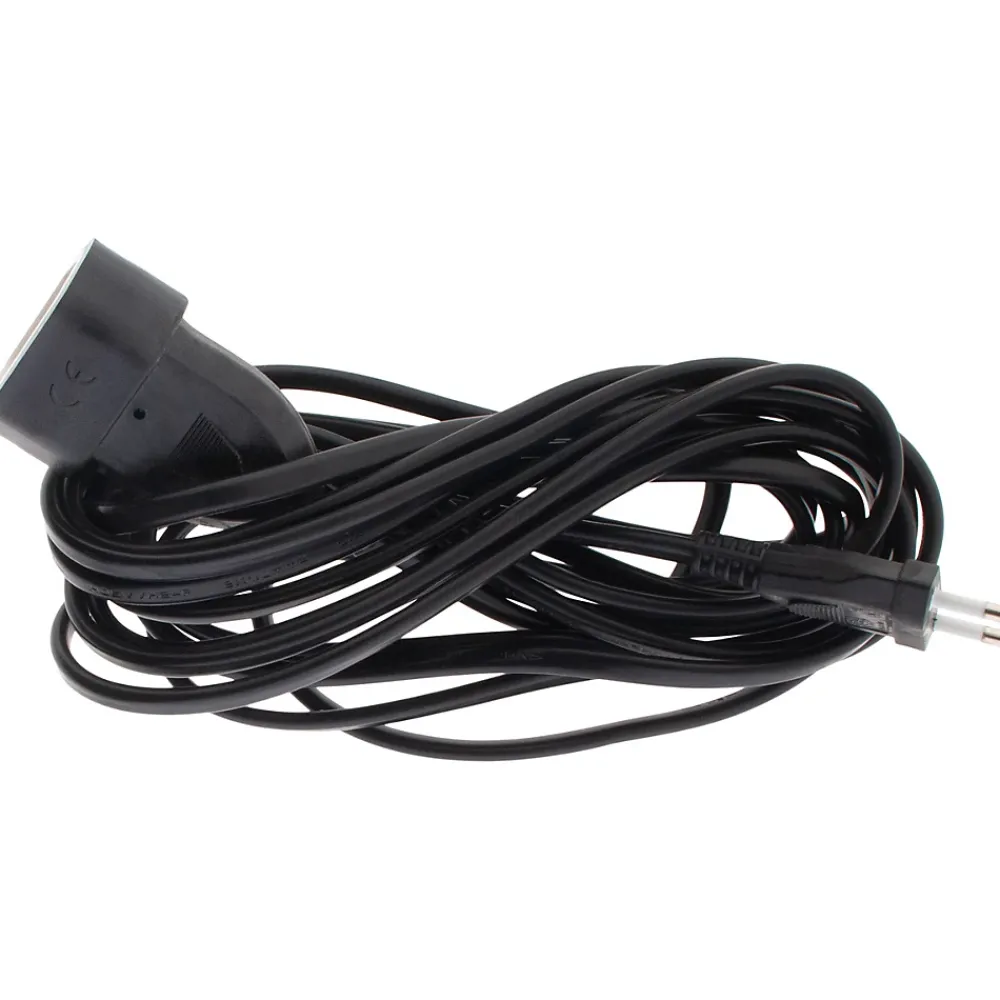 Zenitech Enrouleur Électrique-Rallonge de câble HO5VV-F 2x1mm² - 5m - noir -