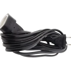 Zenitech Enrouleur Électrique-Rallonge de câble HO5VV-F 2x1mm² - 5m - noir -