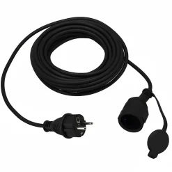 Horoz Electric Rallonge Électrique Et Enrouleur De Jardin-Rallonge de jardin noire Schuko 15 m 3x1,5 mm² IP44 HOROZ