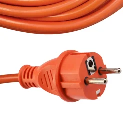 Horoz Electric Rallonge de jardin orange Schuko 10 m 3x1,5 mm² IP44 HOROZ