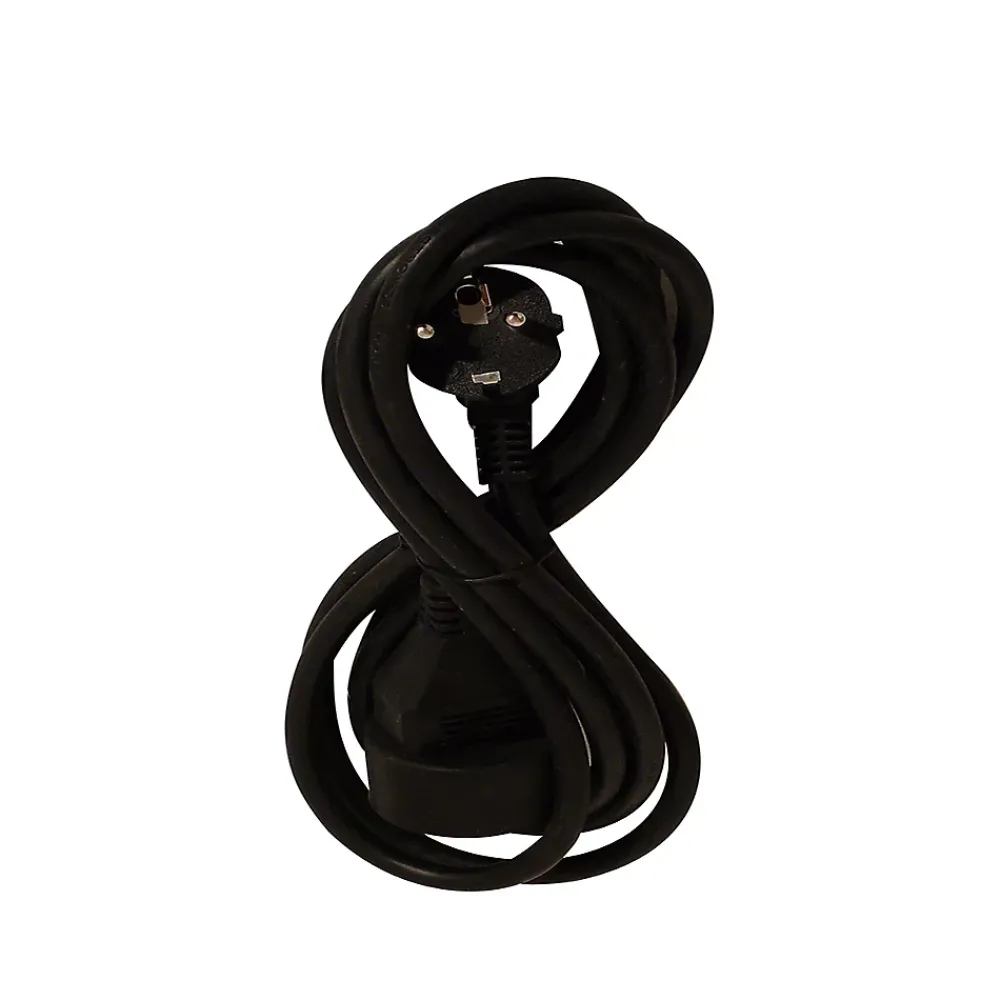 Chacon Rallonge Électrique-Rallonge HO5VV-F 3G 1,5mm² 3m - Noir -