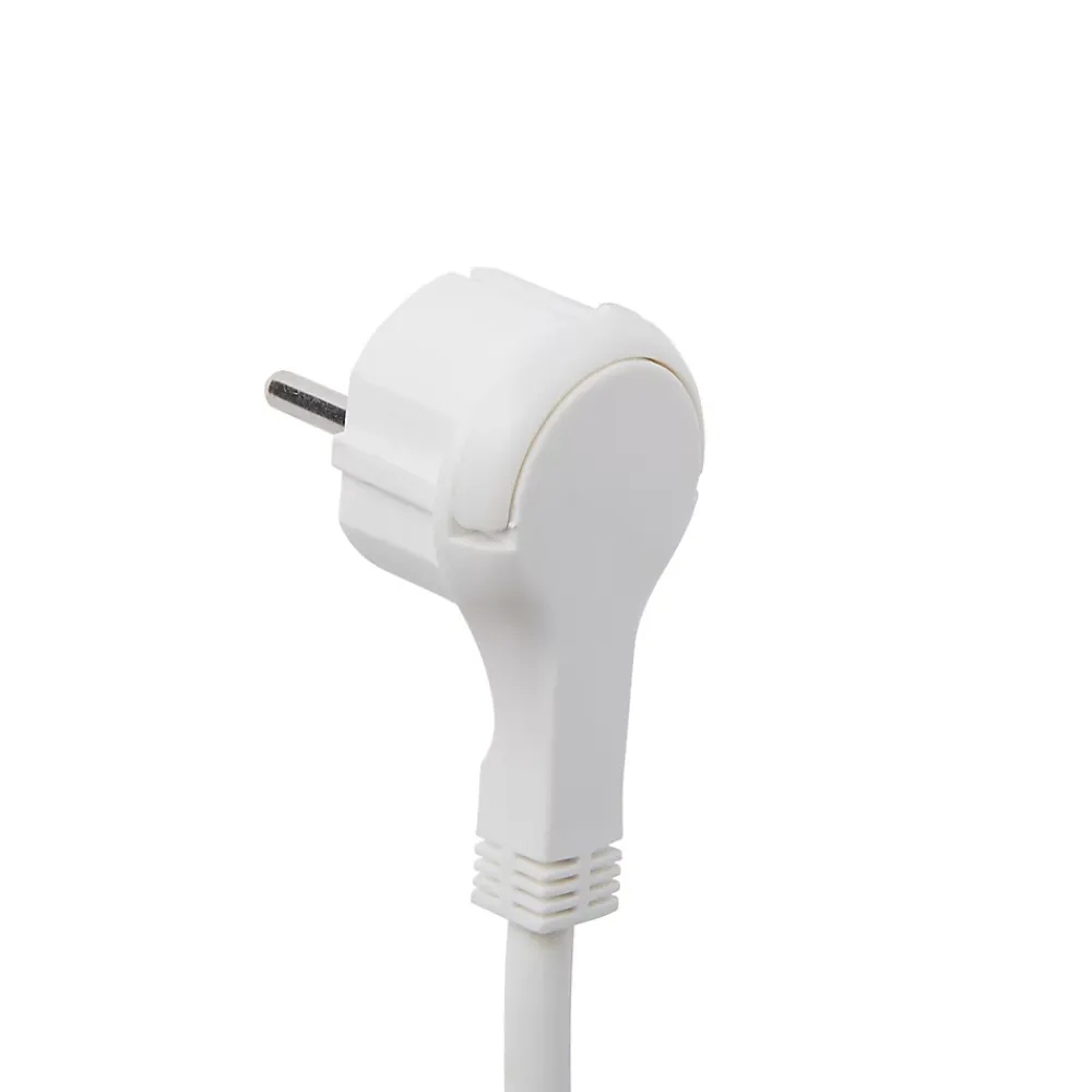 Diall Rallonge intérieur H05VV-F 3 x 1.5 mm² 3m + prise blanc