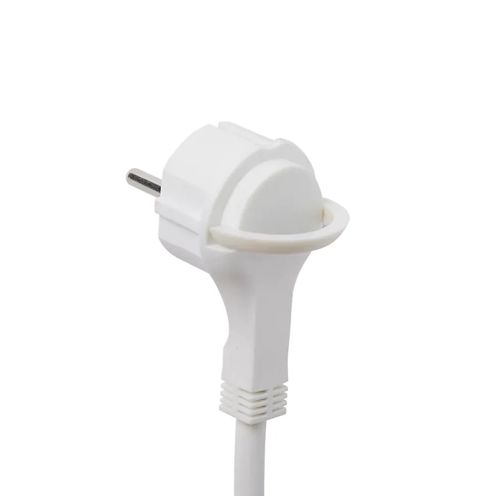 Diall Rallonge intérieur H05VV-F 3 x 1.5 mm² 3m + prise blanc