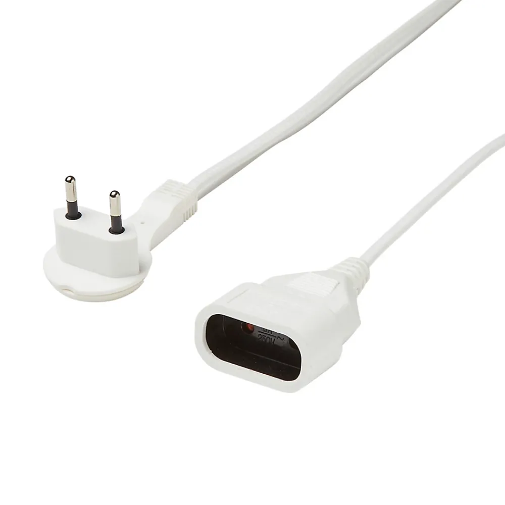 Diall Rallonge intérieur H03VVH2-F 2 x 0.75mm² 3m prise blanc