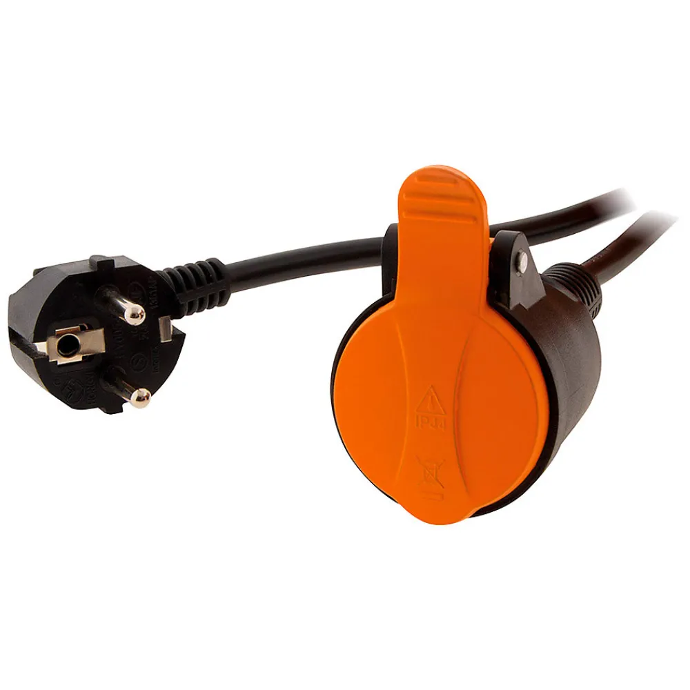 Zenitech Rallonge IP44 5m + clip fixation orange