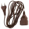 Zenitech Rallonge 3m - HO3VVH2F 2x0,75mm² 6A - marron -