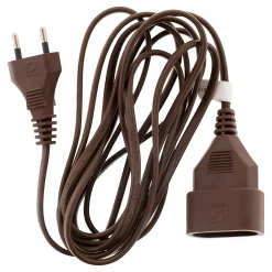 Zenitech Rallonge 5m - HO3VVH2F 2x0,75mm² 6A - marron -