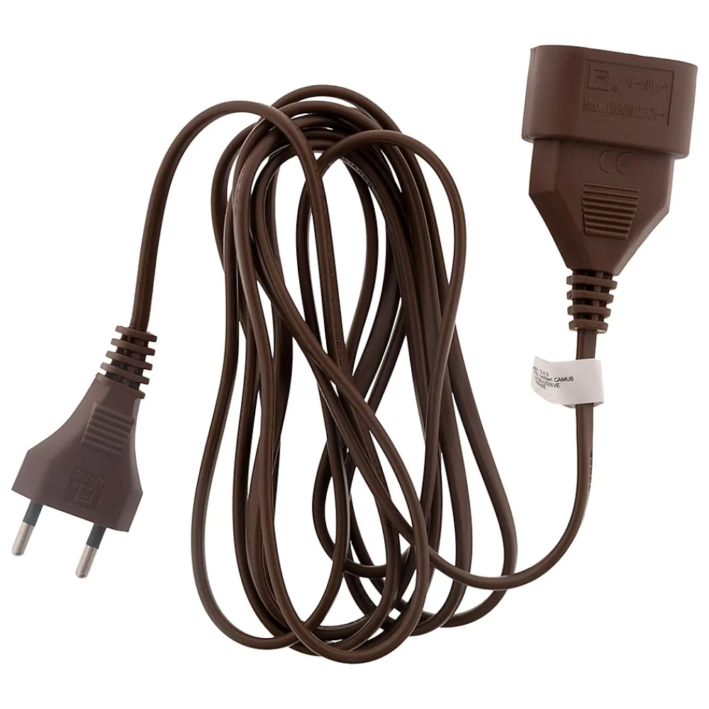 Zenitech Rallonge 5m - HO3VVH2F 2x0,75mm² 6A - marron -