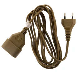 Zenitech Rallonge Électrique-Rallonge 3m - HO3VVH2F 2x0,75mm² 6A - or -