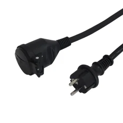 Diall Rallonge Électrique|Rallonge Électrique Et Enrouleur De Jardin-Rallonge noire H05VVF 3G1 5mm² 10m avec clapet
