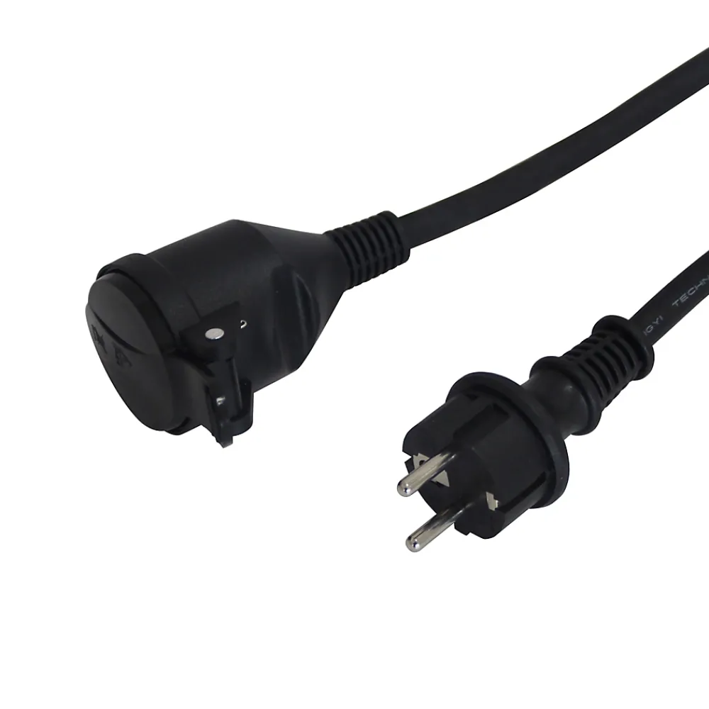 Diall Rallonge Électrique|Rallonge Électrique Et Enrouleur De Jardin-Rallonge noire H05VVF 3G1 5mm² 10m avec clapet