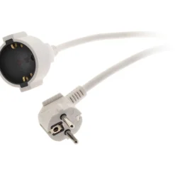 Zenitech Rallonge Électrique-Rallonge Schuko HO5VV-F 3G1,5mm² 5m - blanc -
