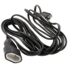 Zenitech Rallonge Électrique-Rallonge Schuko HO5VV-F 3G1,5mm² 10m - noir -