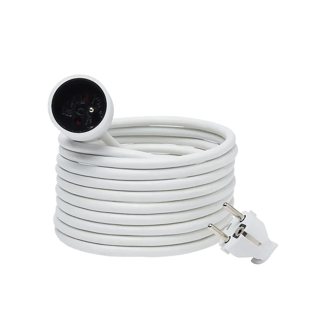 Rallonge Électrique-Rallonge secteur Power3All NFL-001 longueur 5 m câble H05VVF 3G1 5mm² 3680W pour 230V maxi