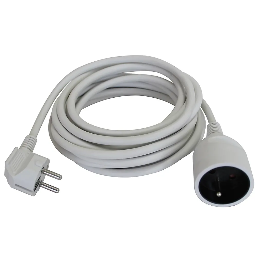 Rallonge Électrique-Rallonge secteur Power3All NFL-001 longueur 5 m câble H05VVF 3G1 5mm² 3680W pour 230V maxi