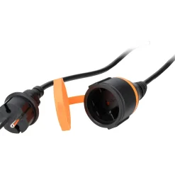 Zenitech Rallonge Électrique-Rallonge étanche 25m clip de fixation orange