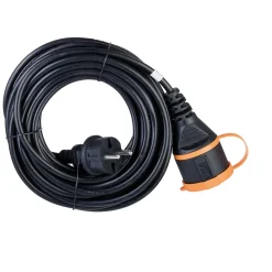 Zenitech Rallonge étanche 10m clip de fixation orange