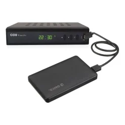Cgv Décodeur Tnt, Télécommande Et Transmetteur-Récepteur TNT HD ETIMO 2TC double tuner HDMI 1080p USB Ethernet Noir