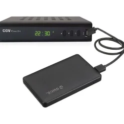 Cgv Décodeur Tnt, Télécommande Et Transmetteur-Récepteur TNT HD ETIMO 2TC double tuner HDMI 1080p USB Ethernet Noir