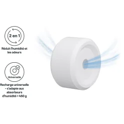 GoodHome Absorbeur D'Humidité-Recharge pour absorbeur d'humidité 2 galets neutre 20m² 450g