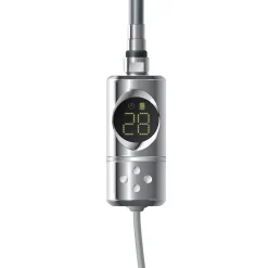 Ml-Design Accessoire Pour Chauffe-Eau-Resistance electrique chrome 600W thermostat avec écran LED mode minuterie