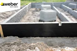 Weber Saint-Gobain Etanchéité Des Fondations-Revêtement d'imperméabilisation des fondations et collage d’isolants 10 kg prêt à l'emploi, Weberdry Bitufondation