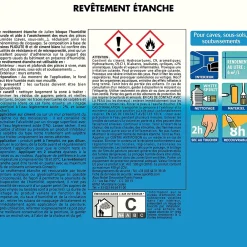 Julien Revêtement étanche à base de résine pliolite pour caves et sous sols mat blanc mat 2,5L