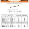 Vis Express Tendeur, Sandow Et Élastique-Ridoir à chapes fixes soudées Inox A4 Diamètre 4 - 1 pièce