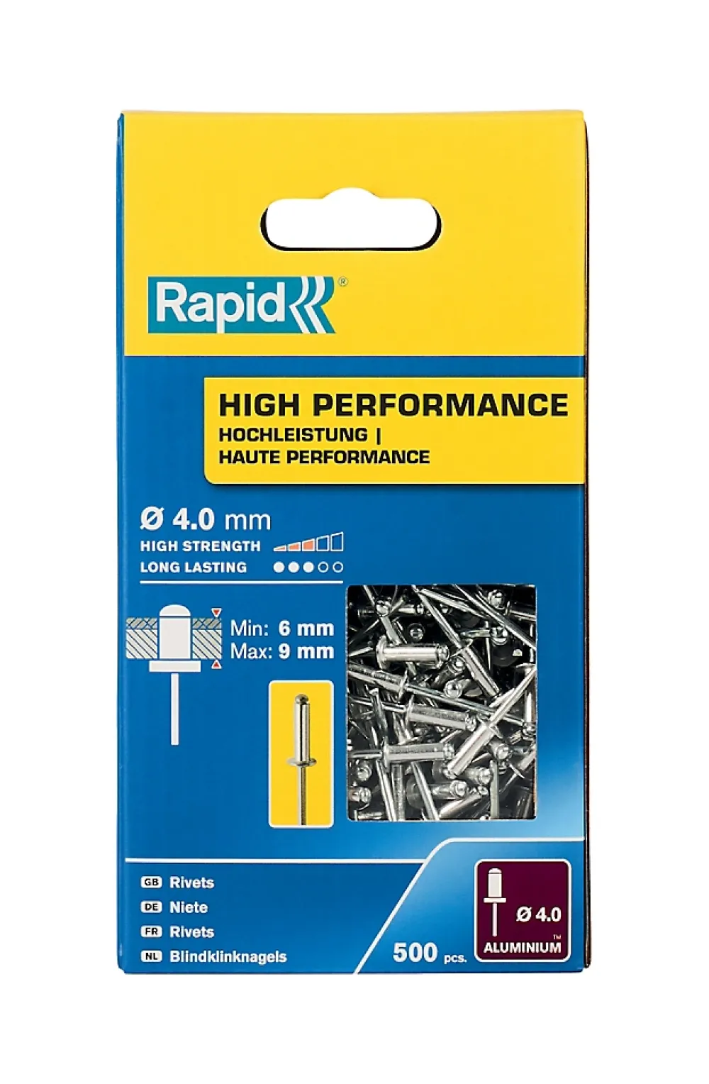 Rapid Rivet-Rivets Haute performance Ø4.0 x 12 mm