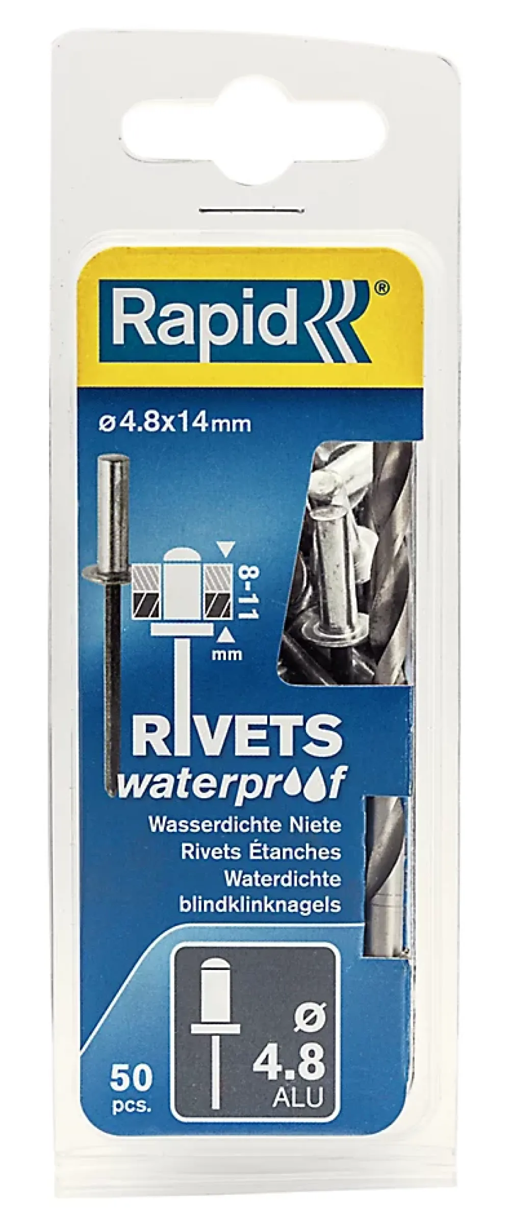 Rapid Rivet-Rivets étanches Ø4.8x14mm aluminium