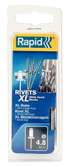 Rapid Rivets XL Ø4.8 x 12mm Aluminium et acier