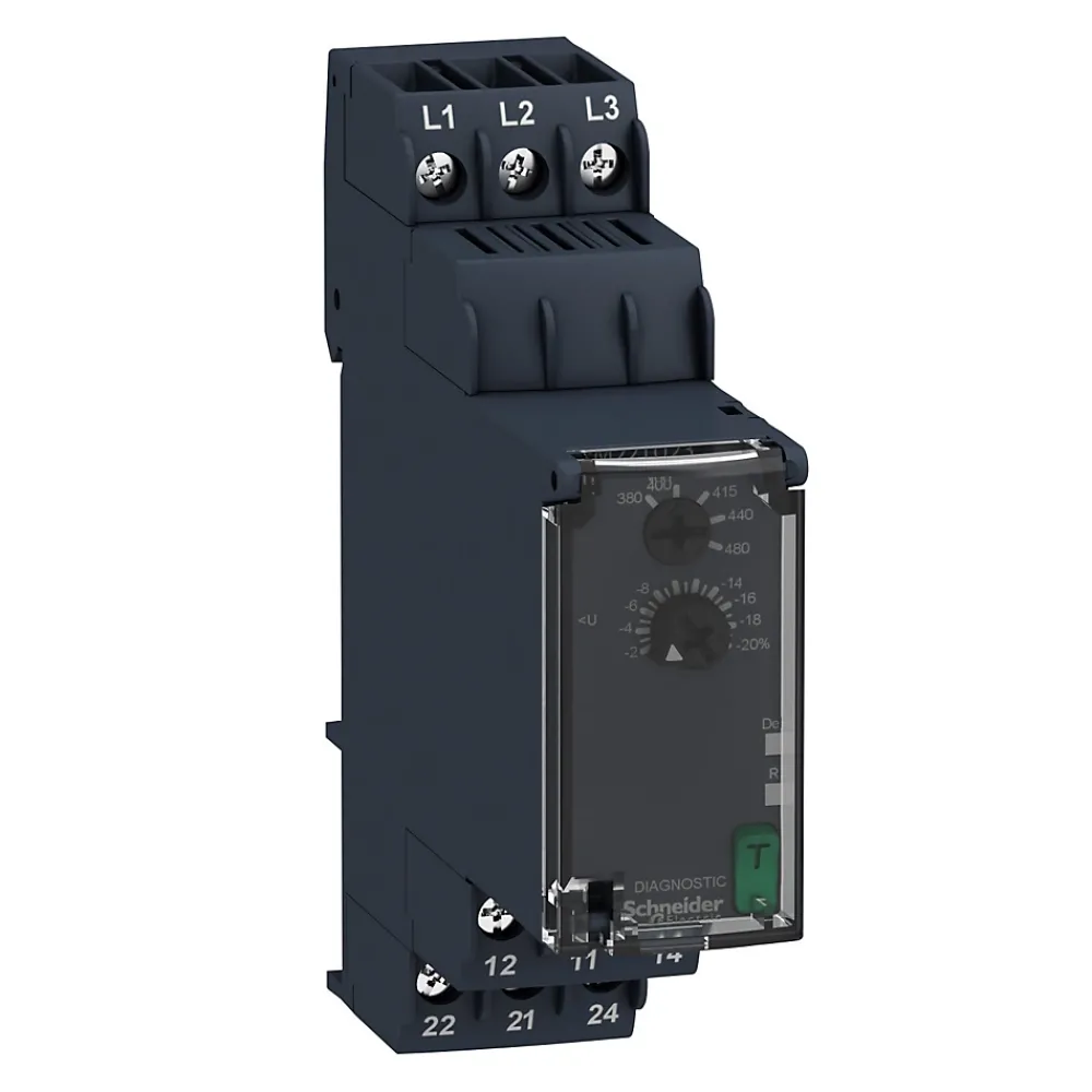 Schneider Electric Rm22tu23 Schneider - Relais Contrôle De Séquence & Absence De Phase Et Sous Tension 380 à 480vca