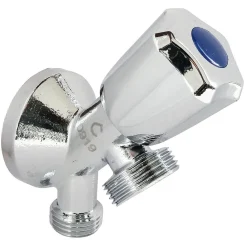 Somatherm for you Alimentation Pour Machine À Laver-Robinet à clapet pour alimenter une machine à laver Entrée Mâle 1/2" - Sortie Mâle 3/4" en parallèle