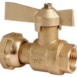 Sferaco Compteur D'Eau-Robinet d'arrêt à boisseau sphérique - F 1/2' - F 3/4' - Avant et après compteur d'eau - Ravani