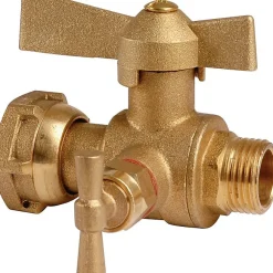 Comisa Robinet d'arrêt à boisseau sphérique à purge - Ravani - M 1/2' - F 3/4' - Après compteur d'eau