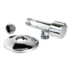Somatherm for you Alimentation Pour Machine À Laver-Robinet d'arrêt équerre sous-lavabo court, Mâle 12/17 - Tube cuivre Ø10 mm