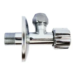 Somatherm for you Alimentation Pour Machine À Laver-Robinet d'arrêt équerre sous-lavabo court, Mâle 12/17 - Tube cuivre Ø10 mm