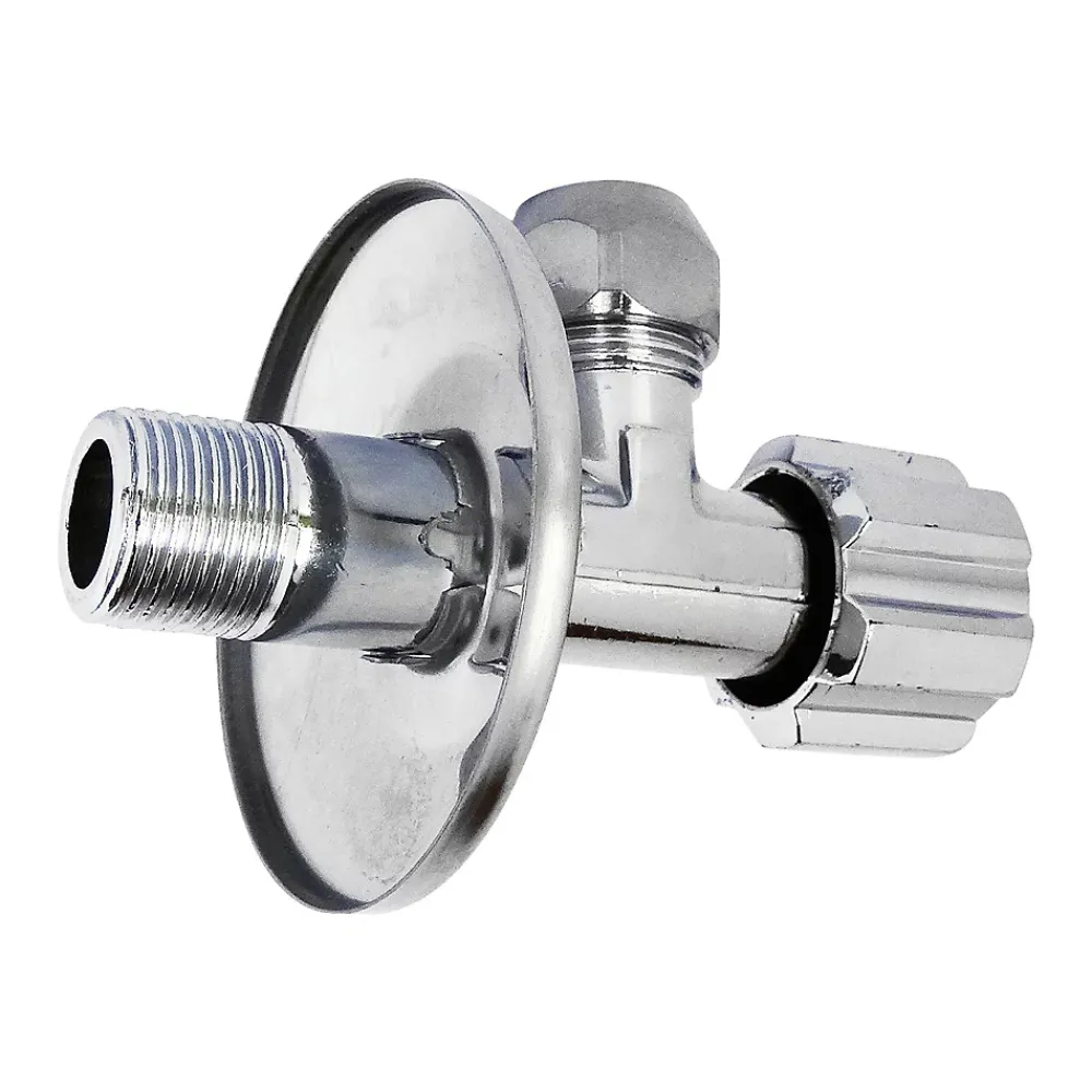 Somatherm for you Alimentation Pour Machine À Laver-Robinet d'arrêt équerre sous-lavabo long, Mâle 12/17 - Tube cuivre Ø10 mm